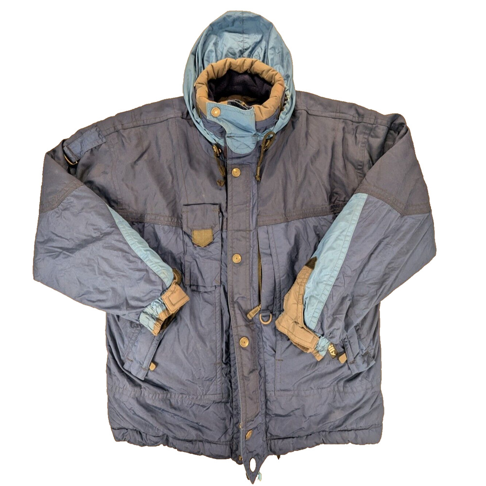 Killy Master Tech Ski Jacket 38 Women's Vintage Blue Snowboard Zip Pockets Rare
